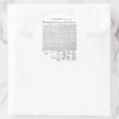 Unabhängigkeitserklärung Runder Aufkleber (Tasche)