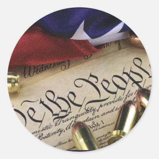 Unabhängigkeitserklärung Runder Aufkleber (Vorderseite)