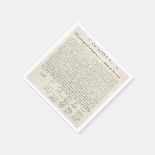 Unabhängigkeitserklärung Serviette (Ecke)