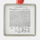Unabhängigkeitserklärung Silbernes Ornament (Vorne)