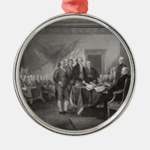 Unabhängigkeitserklärung Silbernes Ornament