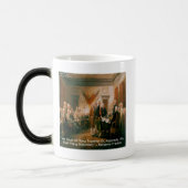 Unabhängigkeitserklärung und Ben Franklin Zitat Verwandlungstasse (Links)