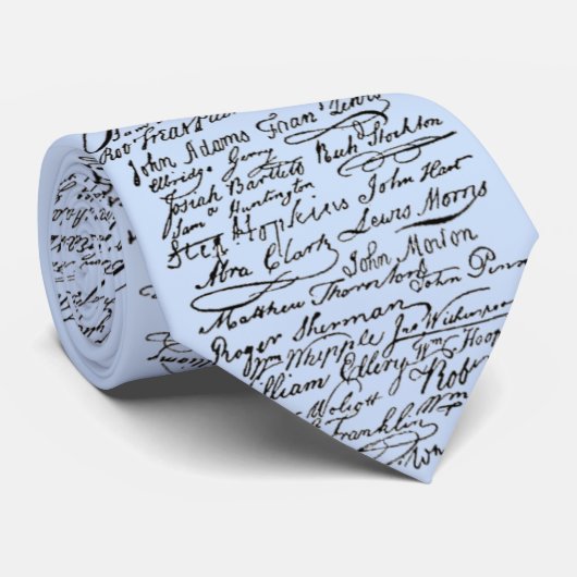 Unabhängigkeitserklärung Unterzeichnungen Krawatte (Gerollt)