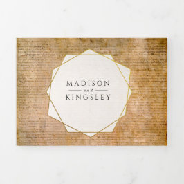 Unabhängigkeitserklärung 📜 US-Parlament Dreifach Gefaltete Einladung