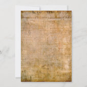 Unabhängigkeitserklärung 📜 USA Vintag Einladung (Rückseite)