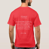Unabhängigkeitserklärung vom 4. Juli 1776 T-Shirt (Rückseite)