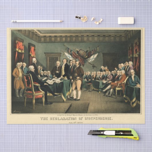 Unabhängigkeitserklärung, Wiederherstellung der En Seidenpapier (Handwerk)