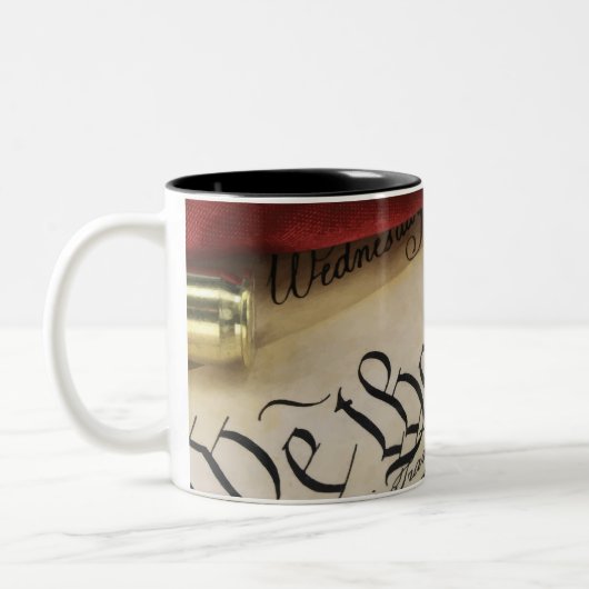 Unabhängigkeitserklärung Zweifarbige Tasse (Links)