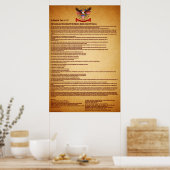 UnabhängigkeitserklärungV-1-Stil-1 Poster (Küche)