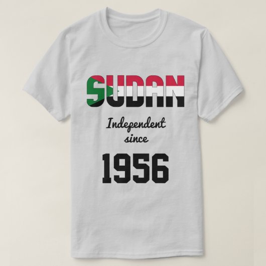 Unabhängigkeitsfeier für die sudanesische Flagge T-Shirt (Design vorne)