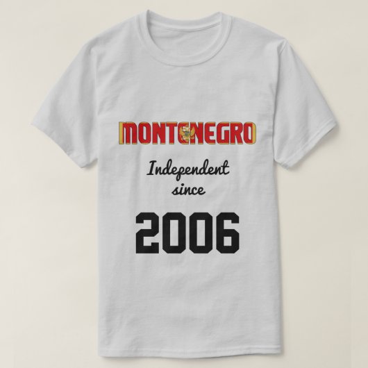Unabhängigkeitsfeier für Montenegro: T-Shirt (Design vorne)