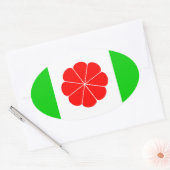 Unabhängigkeitsflagge in Taiwan Ovaler Aufkleber (Umschlag)