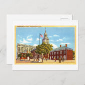 Unabhängigkeitshalle in Philadelphia, Penn, Vintag Postkarte (Vorne/Hinten)