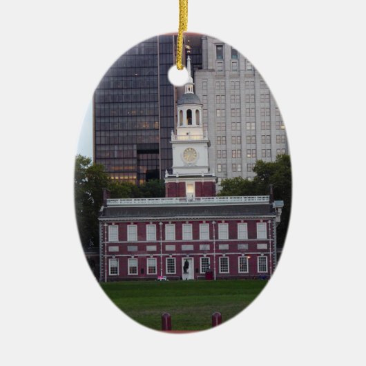 Unabhängigkeitssaal Philadelphia Keramik Ornament (Vorne)