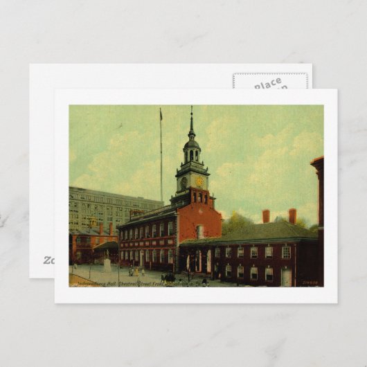Unabhängigkeitssaal, Philadelphia Vintag Postkarte (Vorne/Hinten)
