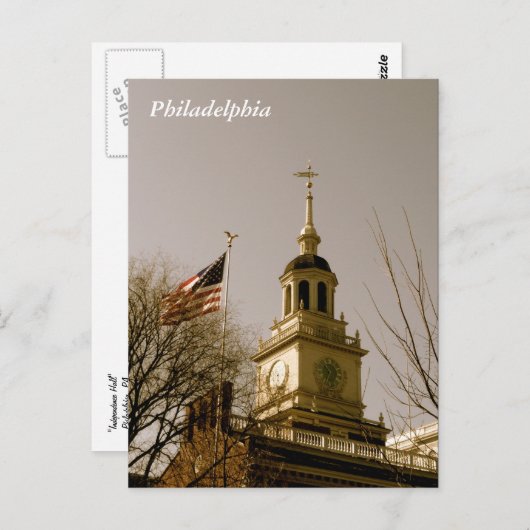 Unabhängigkeitssaal Postkarte (Vorne/Hinten)