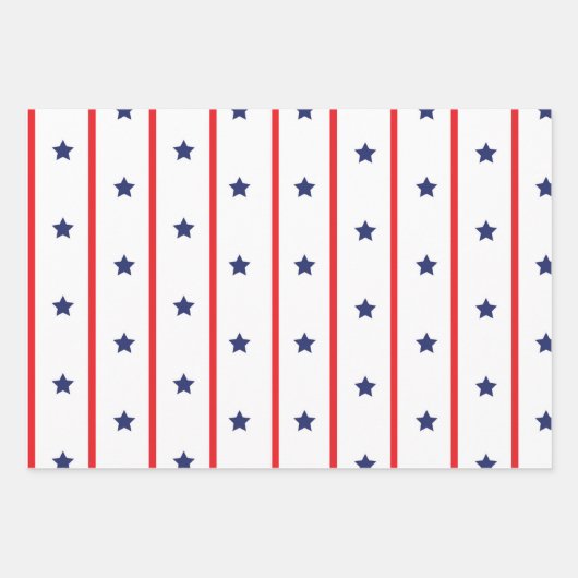 Unabhängigkeitsstars Geschenkpapier Set (Vorderseite)