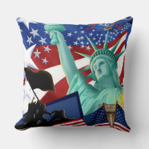 Unabhängigkeitsstatue der "Liberty US Flag Pillow"