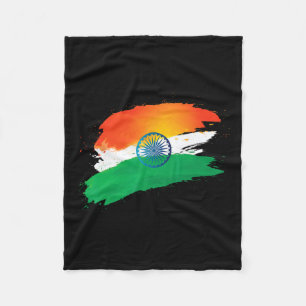 Unabhängigkeitstag 15 August Indische Flagge Patri Fleecedecke