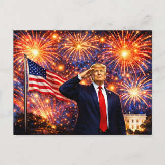 Unabhängigkeitstag 250 Jahre Exzellenz Trump Postkarte