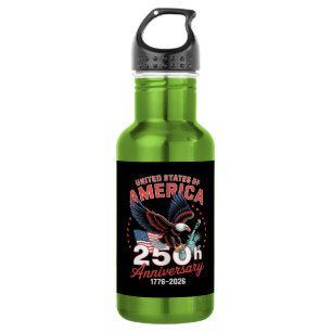 Unabhängigkeitstag 250. Jahrestag USA Patriotisch Edelstahlflasche