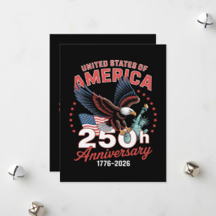 Unabhängigkeitstag 250. Jahrestag USA Patriotisch Feiertagskarte