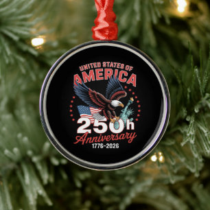 Unabhängigkeitstag 250. Jahrestag USA Patriotisch Ornament Aus Metall
