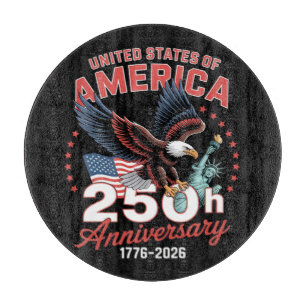 Unabhängigkeitstag 250. Jahrestag USA Patriotisch Schneidebrett