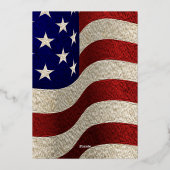 Unabhängigkeitstag, 4. Flag Foil Einladung der USA (Rückseite)