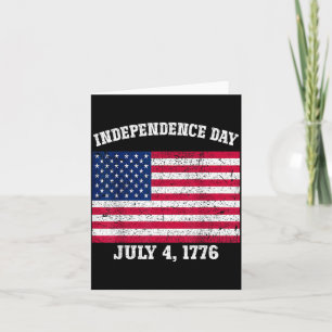Unabhängigkeitstag 4. Juli 1776 Amerikanische Flag Karte