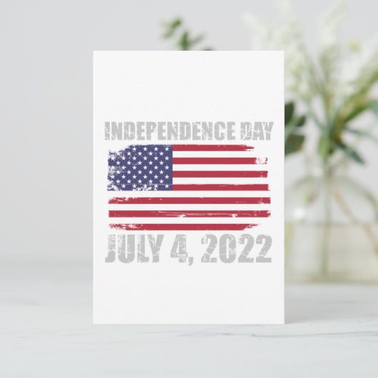 Unabhängigkeitstag - 4. Juli 2022 Begleitkarte (Stehend Vorderseite)