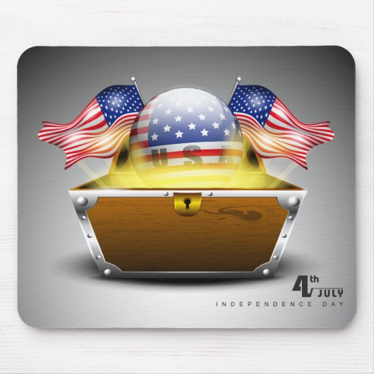 Unabhängigkeitstag 4. Juli (4) Mousepad (Vorne)