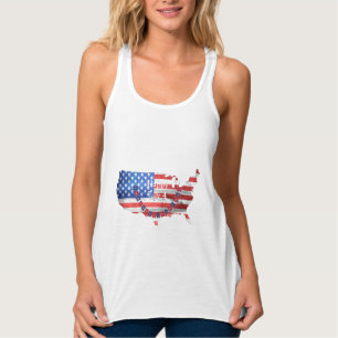 Unabhängigkeitstag 4. Juli Amerikanische Flagge La Tank Top
