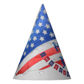 Unabhängigkeitstag 4. Juli Amerikanische Flagge US Partyhütchen (Links)