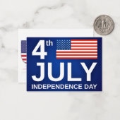 Unabhängigkeitstag 4. Juli Card USA Flag Mitteilungskarte (Vorderseite/Rückseite Beispiel)
