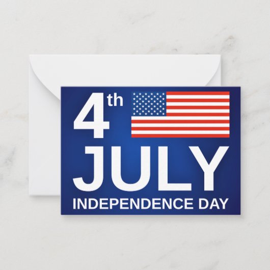 Unabhängigkeitstag 4. Juli Card USA Flag Mitteilungskarte (Vorderseite)