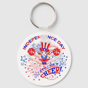 Unabhängigkeitstag, 4. Juli, Cheke Key Ring Schlüsselanhänger