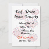 Unabhängigkeitstag 4. Juli Dackel Party Einladung (Rückseite)