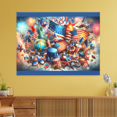 Unabhängigkeitstag, 4. Juli Dekor Leinwanddruck (Insitu (Wohnzimmer))