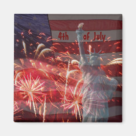 Unabhängigkeitstag 4. Juli Feuerwerk Magnet