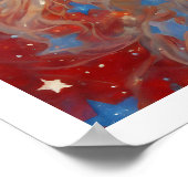 Unabhängigkeitstag 4. Juli Feuerwerk Poster (Ecke)