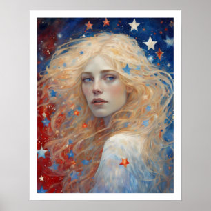 Unabhängigkeitstag 4. Juli Feuerwerk Poster