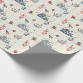 Unabhängigkeitstag 4. Juli Geschenkpapier (Ecke)