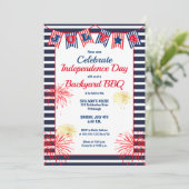 Unabhängigkeitstag 4. Juli GRILLEN Einladung (Stehend Vorderseite)