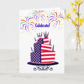 Unabhängigkeitstag, 4. Juli Karte (Gelbe Blume)