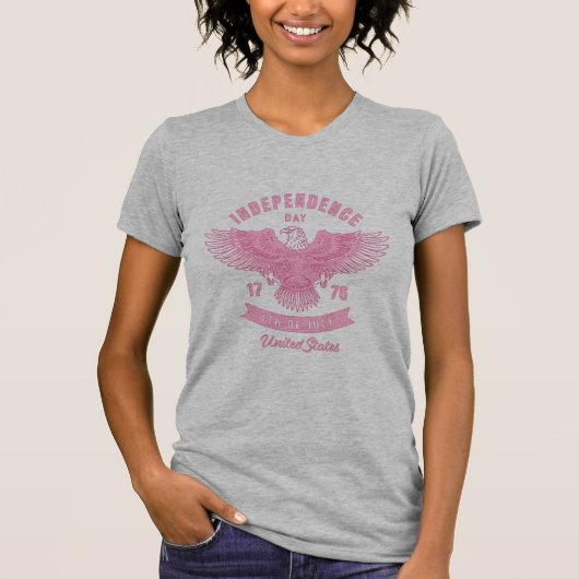 "Unabhängigkeitstag, 4. Juli: Mit rosa P T-Shirt (Vorderseite)