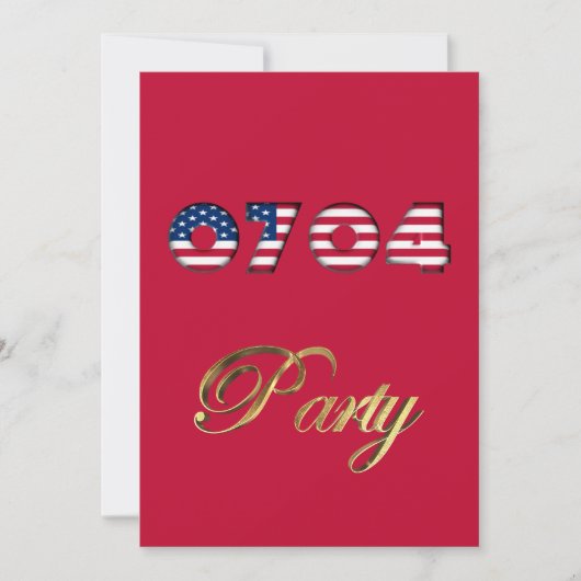 Unabhängigkeitstag 4. Juli Party Einladung USA (Vorderseite)