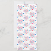 Unabhängigkeitstag 4. Juli Party Feuerwerk Einladung (Rückseite)