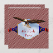 Unabhängigkeitstag 4. Juli Party GRILLEN Einladung (Vorne/Hinten)