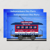 Unabhängigkeitstag 4. Juli Party GRILLEN Feuerwerk Einladung (Vorne/Hinten)